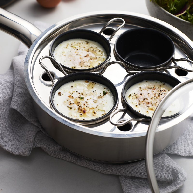Demeyere Resto New Ceramic Coating 4-Cup Stainless Steel Egg